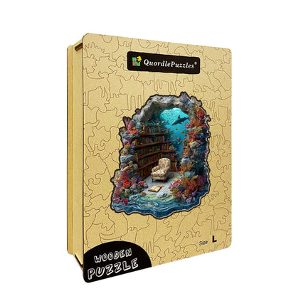 Underwater Library Wooden Jigsaw Puzzle