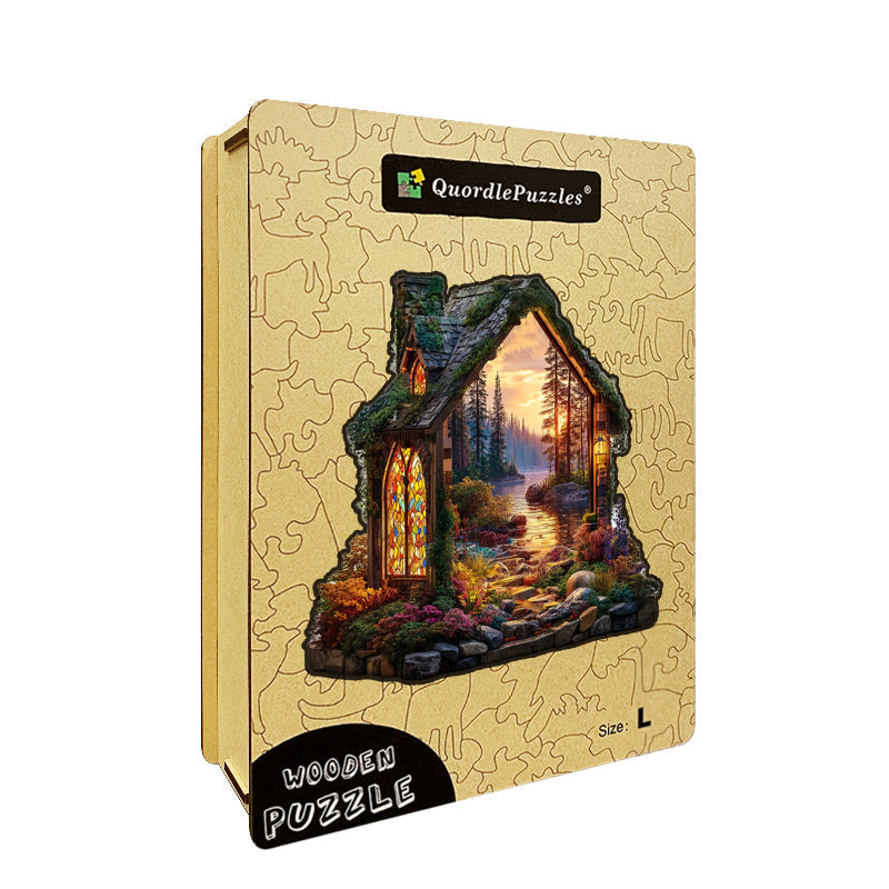 Sunset Cottage Wooden Jigsaw Puzzle