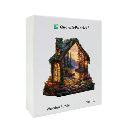 Sunset Cottage Wooden Jigsaw Puzzle