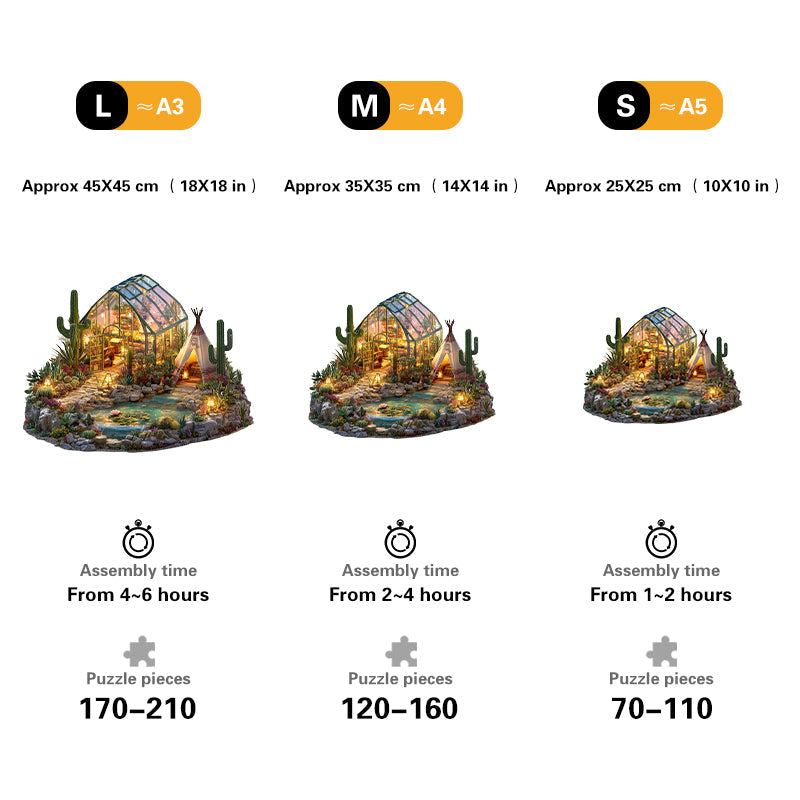 Oasis Greenhouse Wooden Jigsaw Puzzle