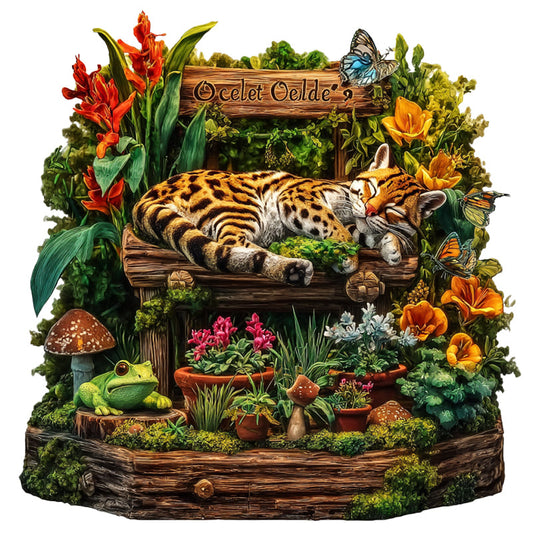 Jaguar Garden Wooden Jigsaw Puzzle