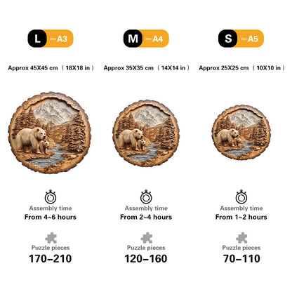 Forest Bear Wooden Jigsaw Puzzle