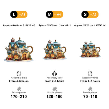 Christmas Café Wooden Jigsaw Puzzle