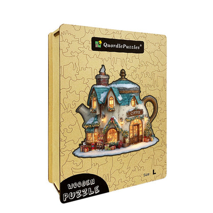 Christmas Café Wooden Jigsaw Puzzle
