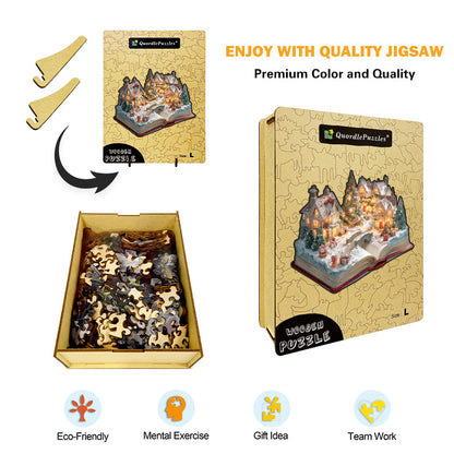 Christmas Pop-up Book Wooden Jigsaw Puzzle