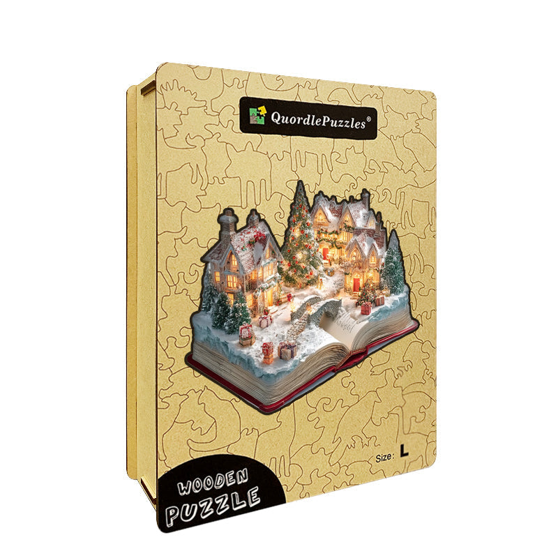 Christmas Pop-up Book Wooden Jigsaw Puzzle