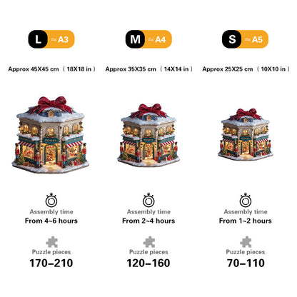 Christmas Shop Wooden Jigsaw Puzzle