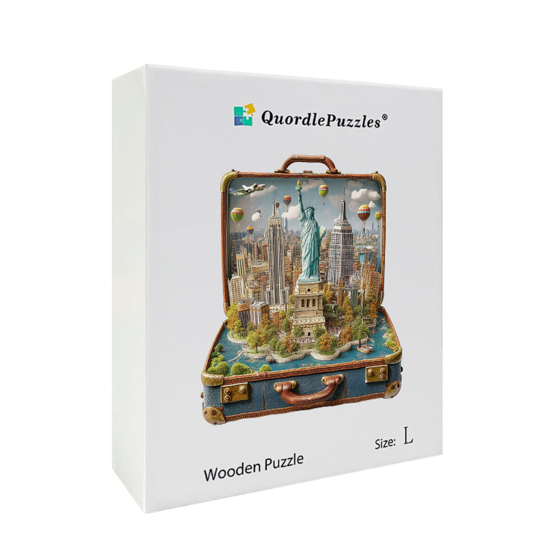 Suitcase – Statue of Liberty Wooden Jigsaw Puzzle