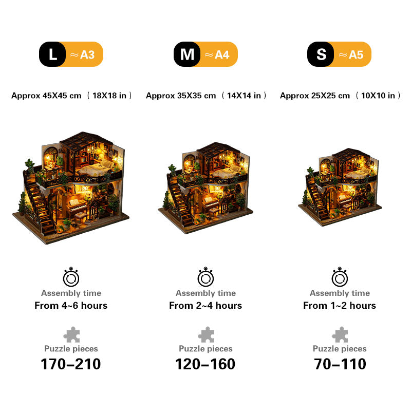 Music Cottage Wooden Puzzle