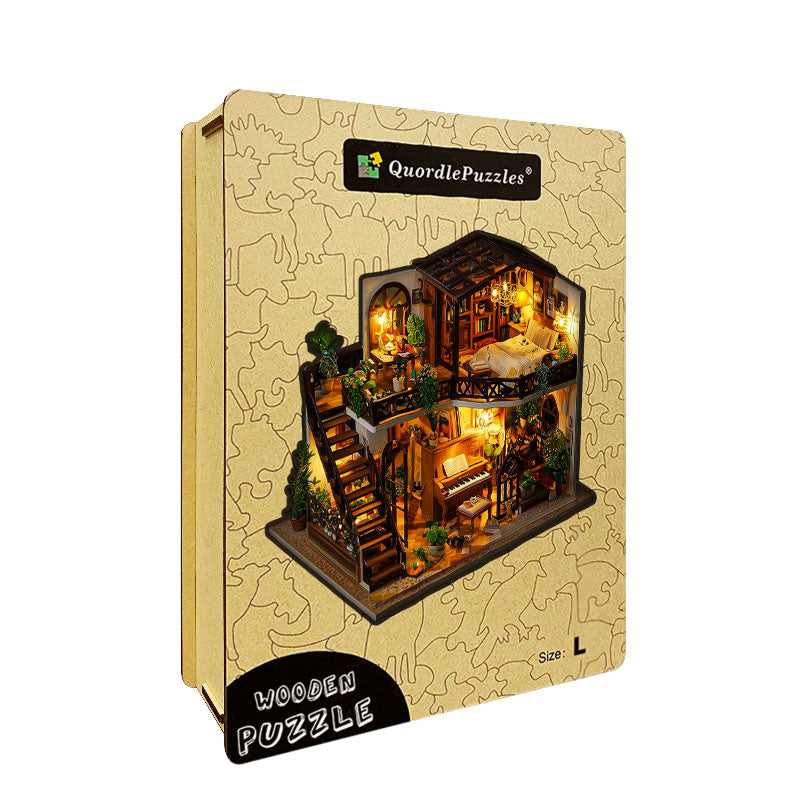 Music Cottage Wooden Puzzle