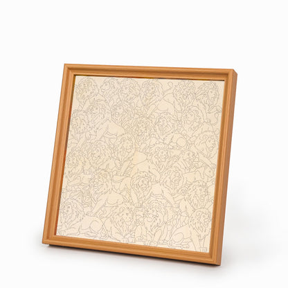 Majestic Lions - Wooden Coloring Puzzle