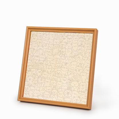 Cute Cat Collection - Wooden Coloring Puzzle