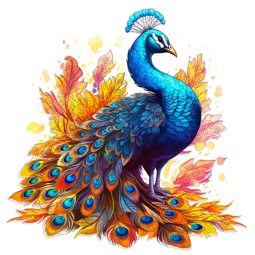 🔥LAST DAY 96% OFF-Striking peacock Wooden Jigsaw Puzzle