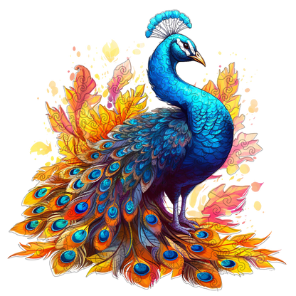 🔥SISTA DAG 96 % RABATT-Striking Peacock Träpussel