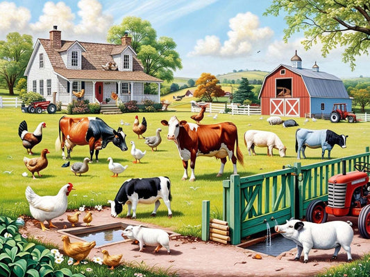 Farm Life Wooden Jigsaw Puzzle