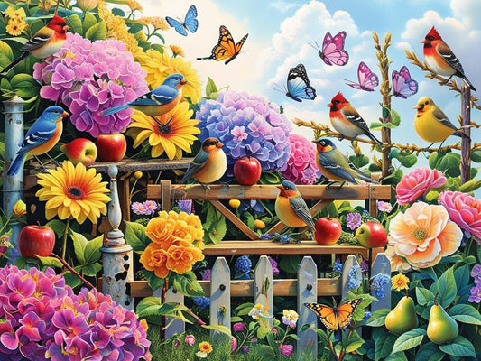 Flower Garden Wooden Jigsaw Puzzle