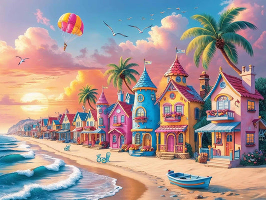 Romantic Beach Wooden Jigsaw Puzzle