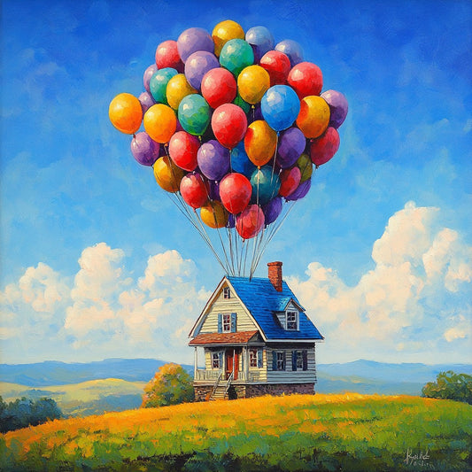 Balloon House Wooden Jigsaw Puzzle