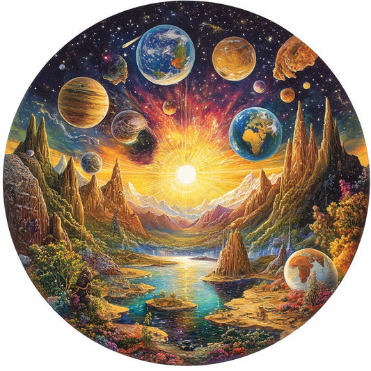 Cosmic Landscape Wooden Jigsaw Puzzle