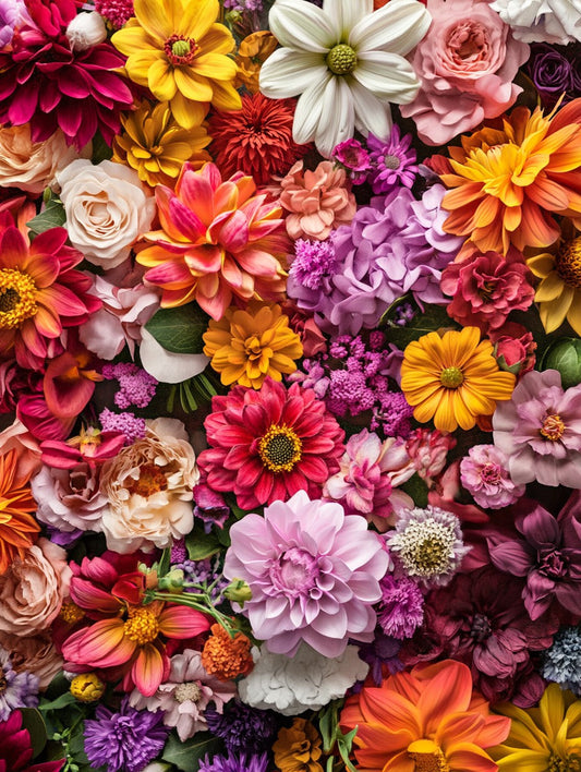 Floral Explosion Wooden Jigsaw Puzzle
