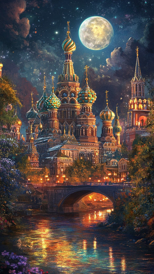 Moonlit Cathedral Wooden Jigsaw Puzzle
