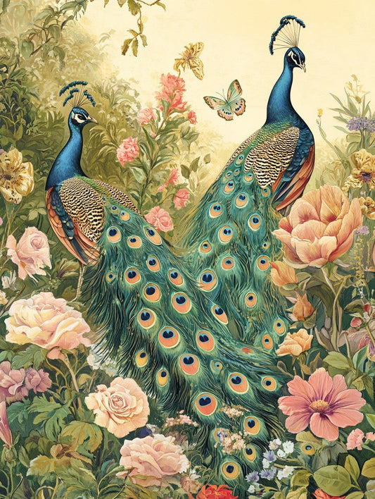 Peacock Display Wooden Jigsaw Puzzle