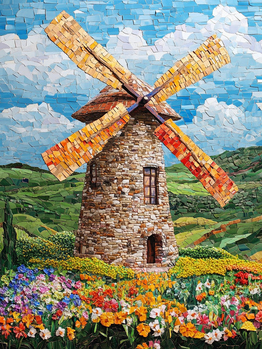 Windmill Garden Wooden Jigsaw Puzzle
