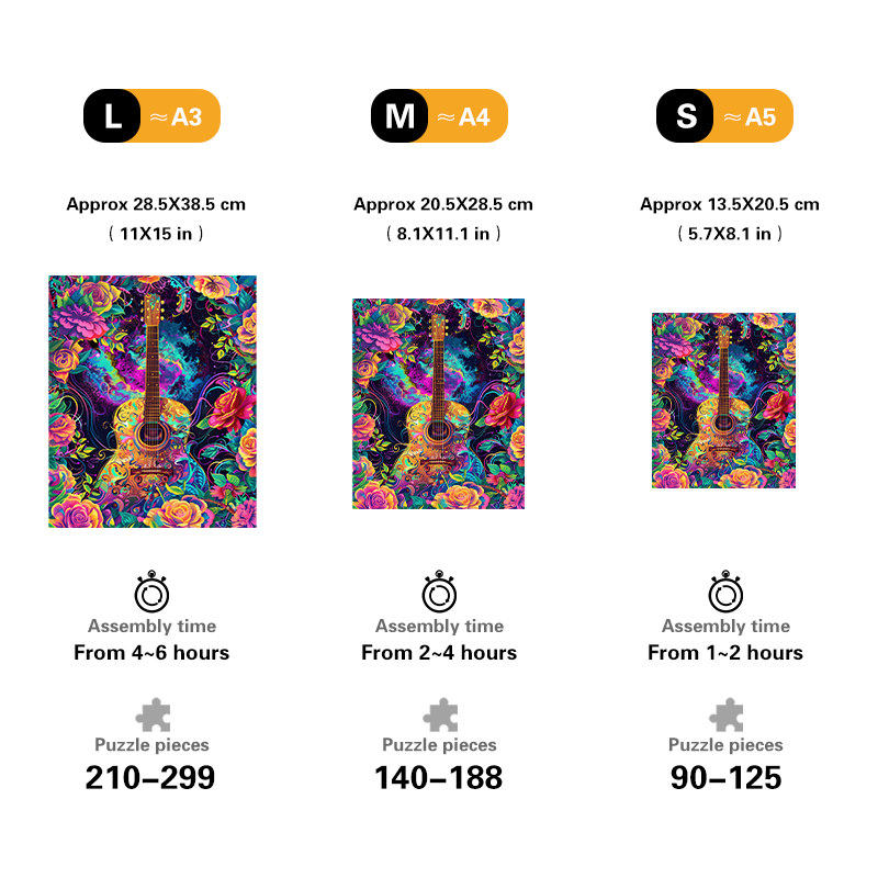 Blooming Strings Wooden Jigsaw Puzzle