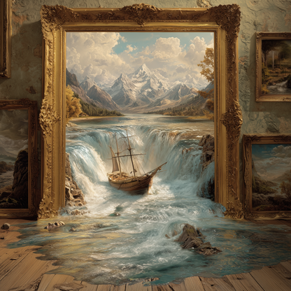 Boat in a Picture Frame Wooden Jigsaw Puzzle