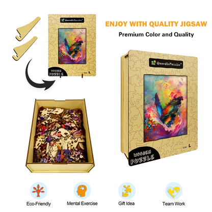 Colorful Butterfly Wooden Jigsaw Puzzle