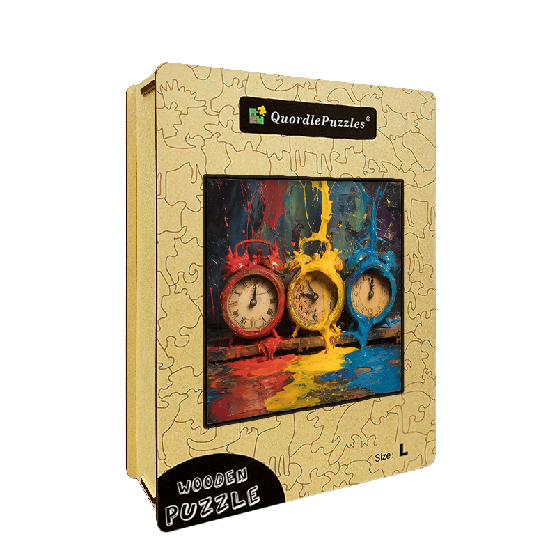 Colorful Clocks Wooden Jigsaw Puzzle