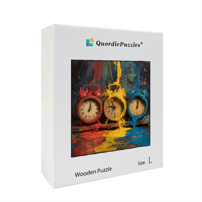 Colorful Clocks Wooden Jigsaw Puzzle