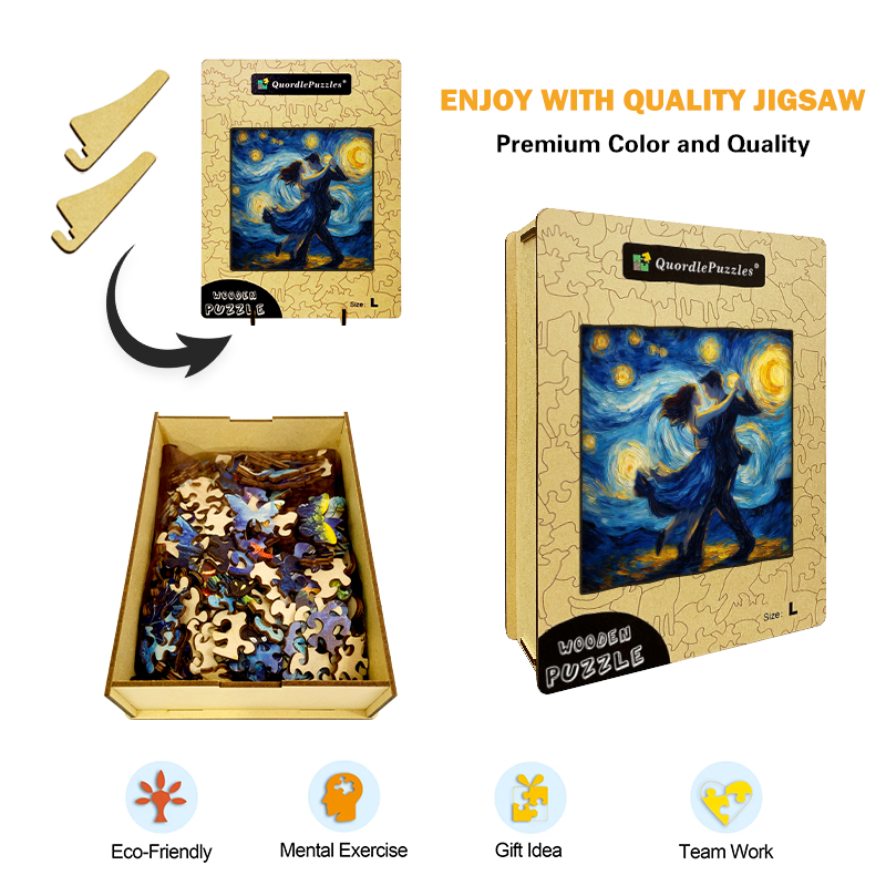 Dancing under Stars Wooden Jigsaw Puzzle