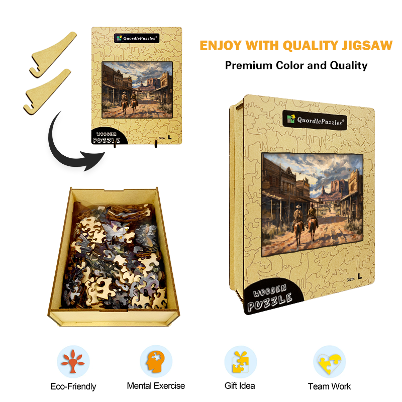 Desert Cowboys Wooden Jigsaw Puzzle