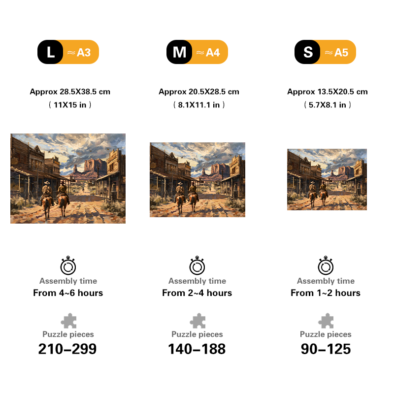 Desert Cowboys Wooden Jigsaw Puzzle