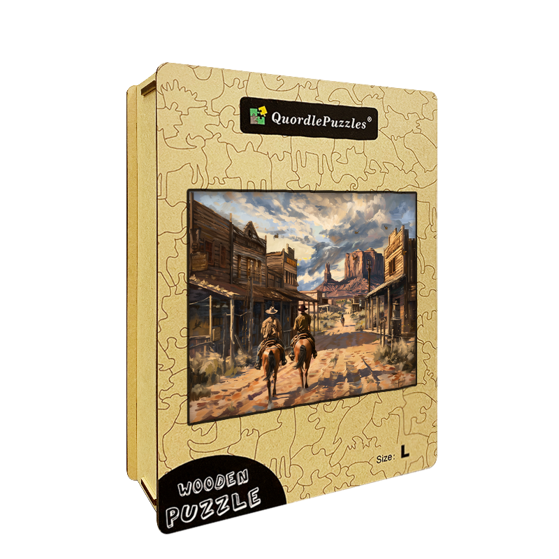 Desert Cowboys Wooden Jigsaw Puzzle