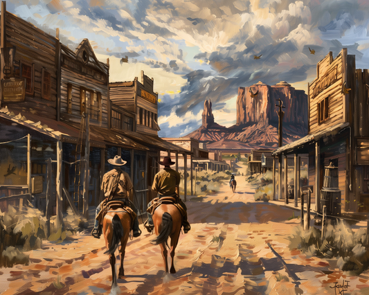 Desert Cowboys Wooden Jigsaw Puzzle