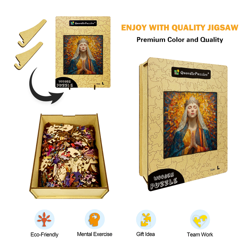 Devout Saint Wooden Jigsaw Puzzle