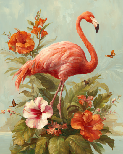 Flamingo Charm Wooden Jigsaw Puzzle