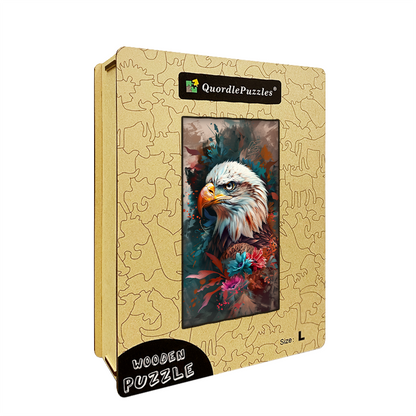 Floral Eagle Wooden Jigsaw Puzzle