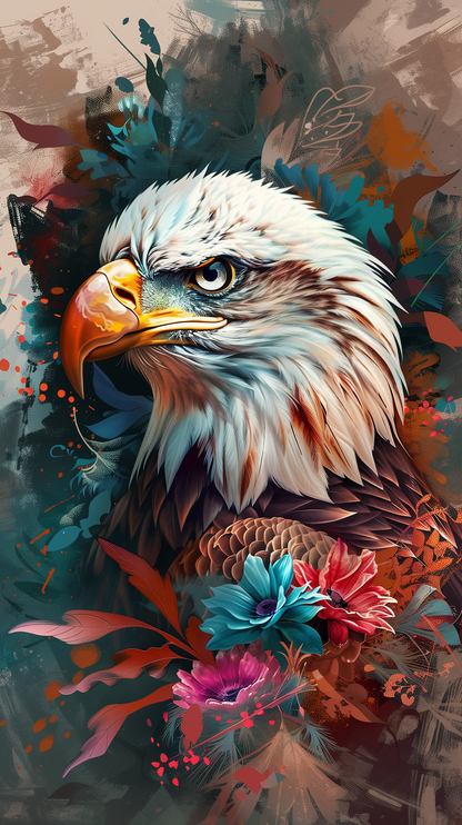 Floral Eagle Wooden Jigsaw Puzzle