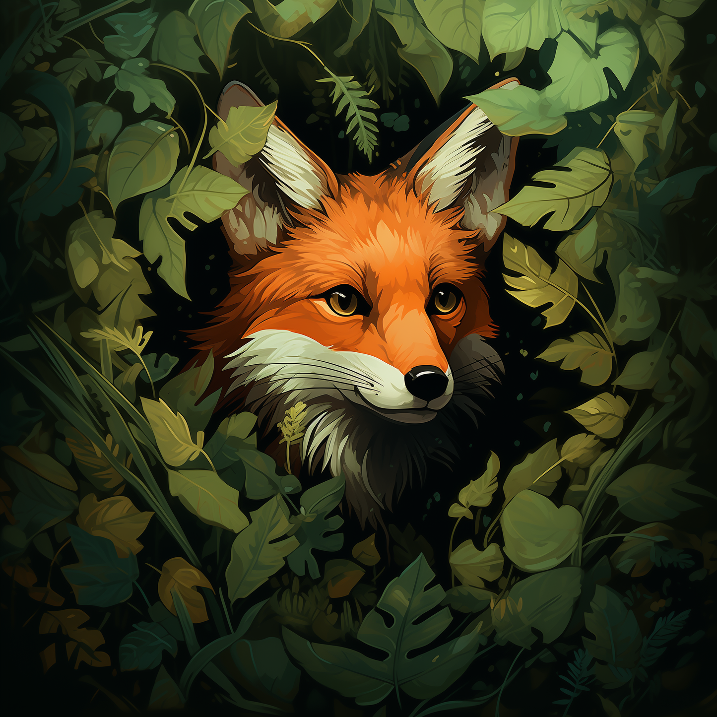 Fox in Leaves Wooden Jigsaw Puzzle
