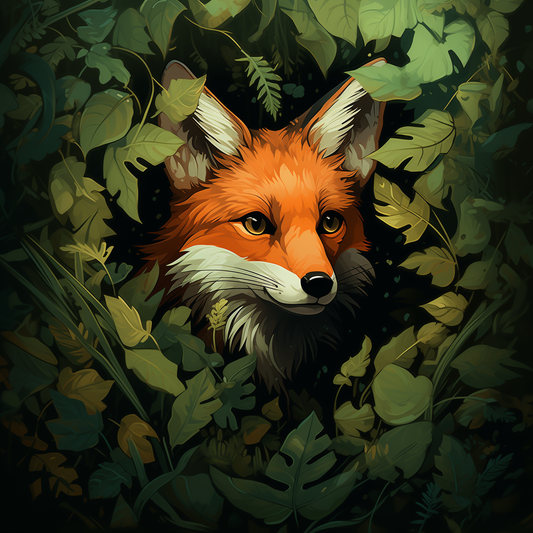 Fox in Leaves Wooden Jigsaw Puzzle