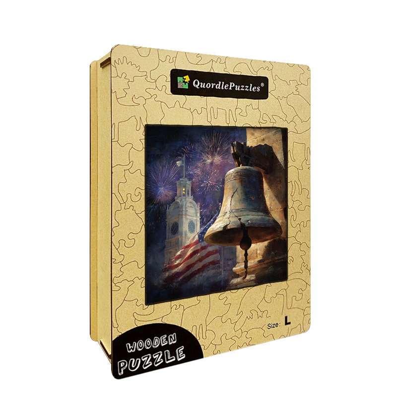 Liberty Bell Celebration Wooden Jigsaw Puzzle
