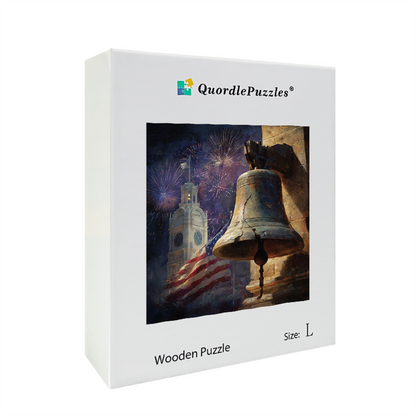 Liberty Bell Celebration Wooden Jigsaw Puzzle