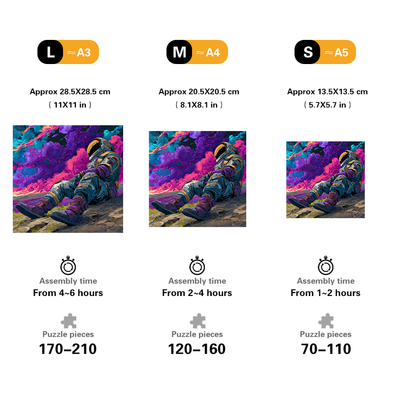 Lonely Astronaut Wooden Jigsaw Puzzle