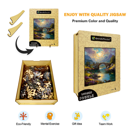 Mountain Bridge Wooden Jigsaw Puzzle