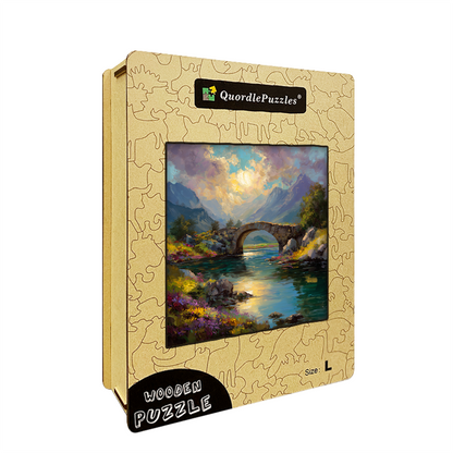 Mountain Bridge Wooden Jigsaw Puzzle