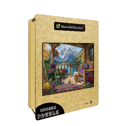 Mountain View Porch Wooden Jigsaw Puzzle