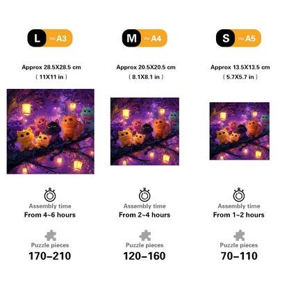 Purple Kitten Fantasy Wooden Jigsaw Puzzle